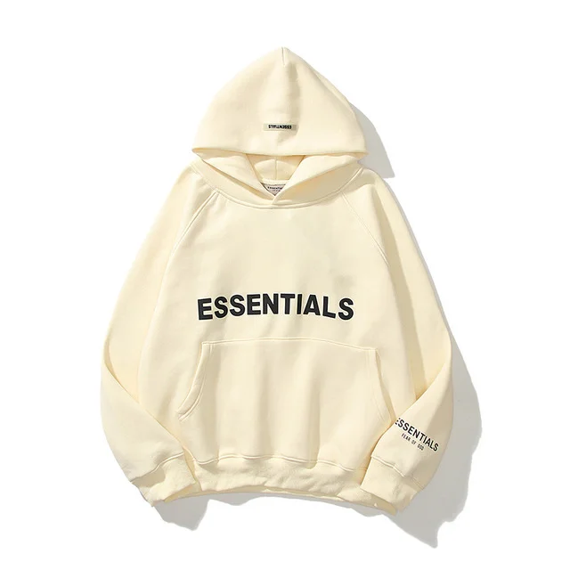 New of ESSENTIALS Sweatshirt Print Lettering Hoodie Loose High Quality Hip Hop